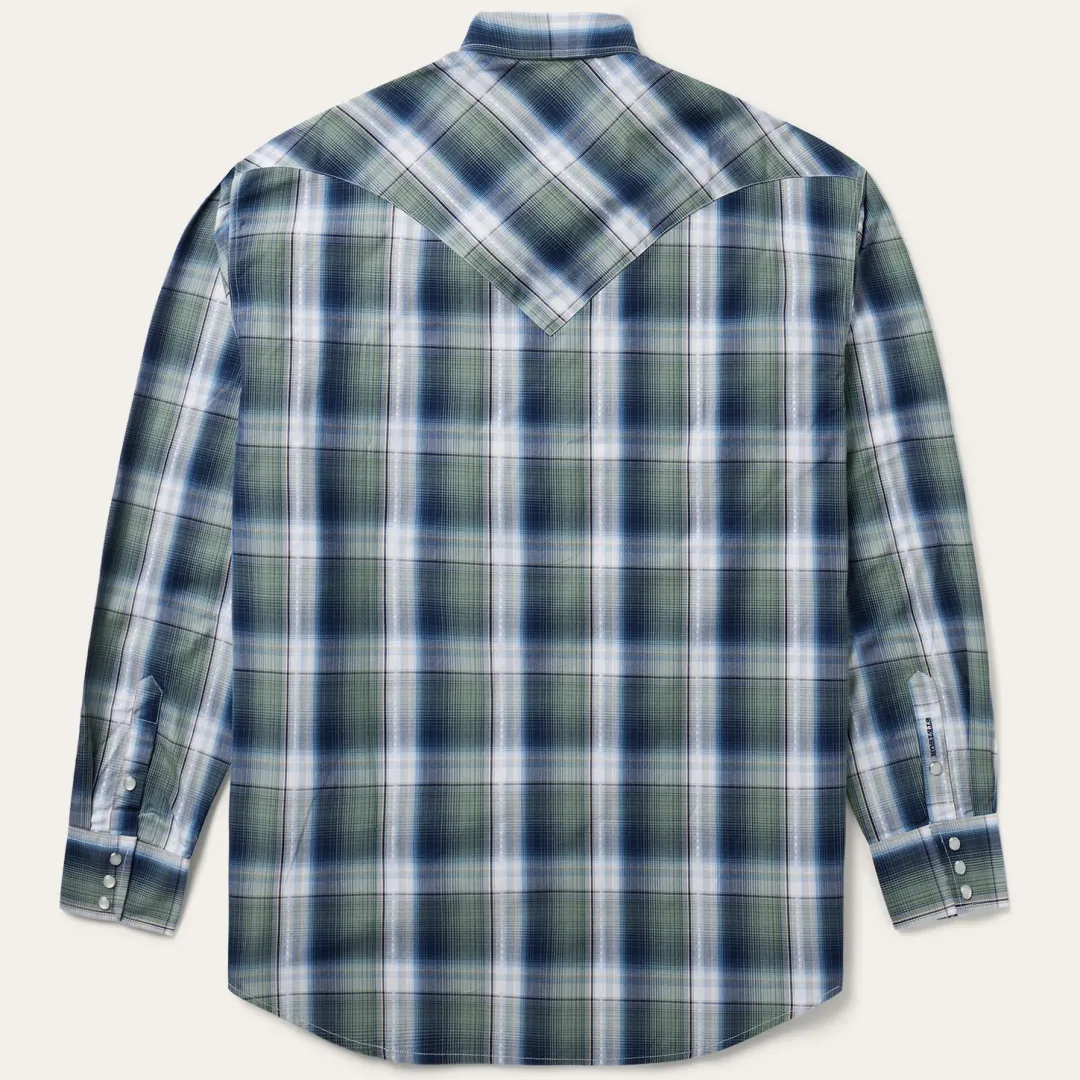 Lucky Diamond Plaid Western Shirt-Stetson Discount