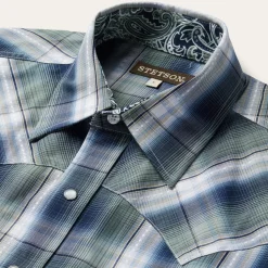 Lucky Diamond Plaid Western Shirt-Stetson Discount
