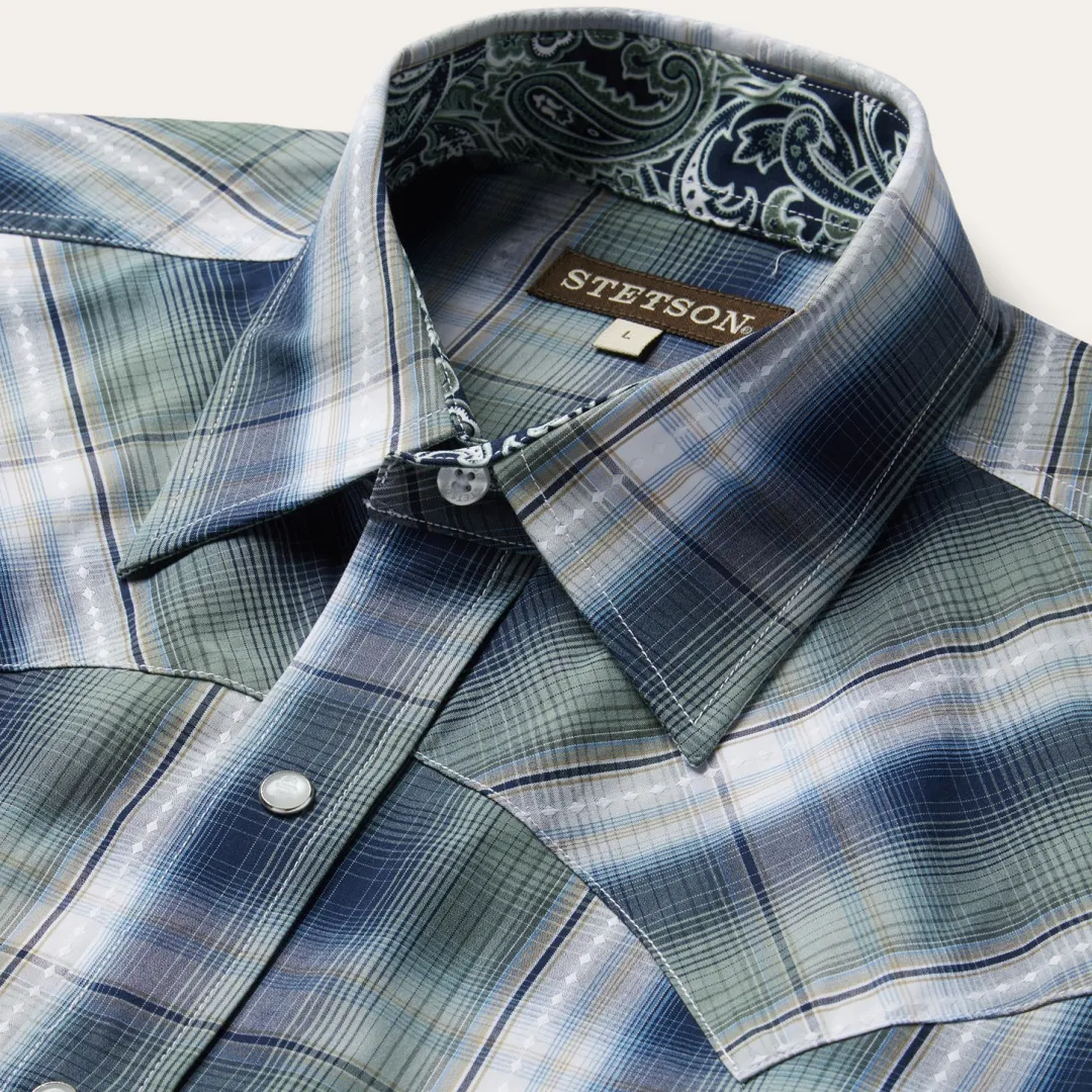 Lucky Diamond Plaid Western Shirt-Stetson Discount