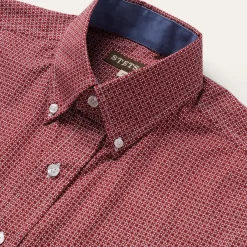 Micro Print Button-Front Shirt-Stetson Best