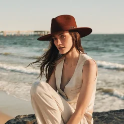 Midtown Wide Flat Brim Hat-Stetson Online