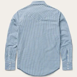 Modern Snap Front Shirt in Mini Check-Stetson Online
