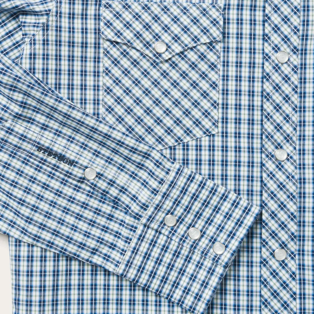 Modern Snap Front Shirt in Mini Check-Stetson Online