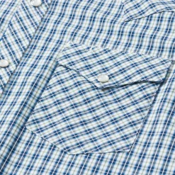 Modern Snap Front Shirt in Mini Check-Stetson Discount