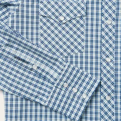 Modern Snap Front Shirt in Mini Check-Stetson Discount