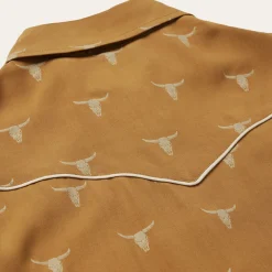 Mojave Longhorn Print Snap Western Shirt-Stetson Best