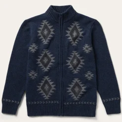 Navy Aztec Cardigan-Stetson Discount