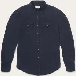 Navy Twill Shirt-Stetson Outlet