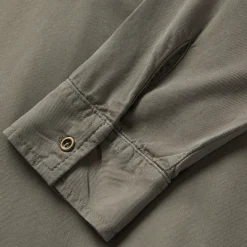 Olive Lyocell Twill Peasant Top-Stetson Sale