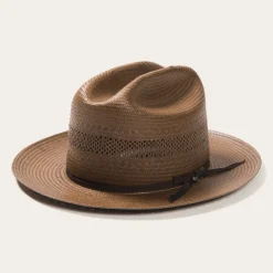 Open Road Vented Straw Cowboy Hat-Stetson Discount
