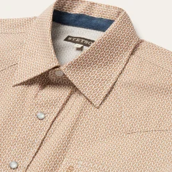 Diamond Print Western Shirt-Stetson Discount