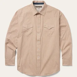 Diamond Print Western Shirt-Stetson Hot