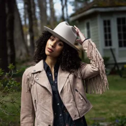 Premium Suede Moto Jacket-Stetson Clearance