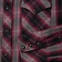 Marl Plaid Western Shirt-Stetson Hot