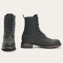 Sam Lace Up Leather Lug Boots-Stetson Outlet