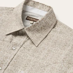 Sand Medallion Print Western Shirt-Stetson Online