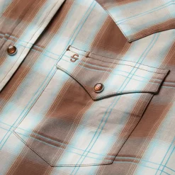 Sand Ombre Plaid Western Shirt-Stetson Outlet