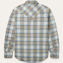 Sand Plaid Dobby Western Shirt-Stetson Sale