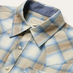 Sand Plaid Dobby Western Shirt-Stetson Sale