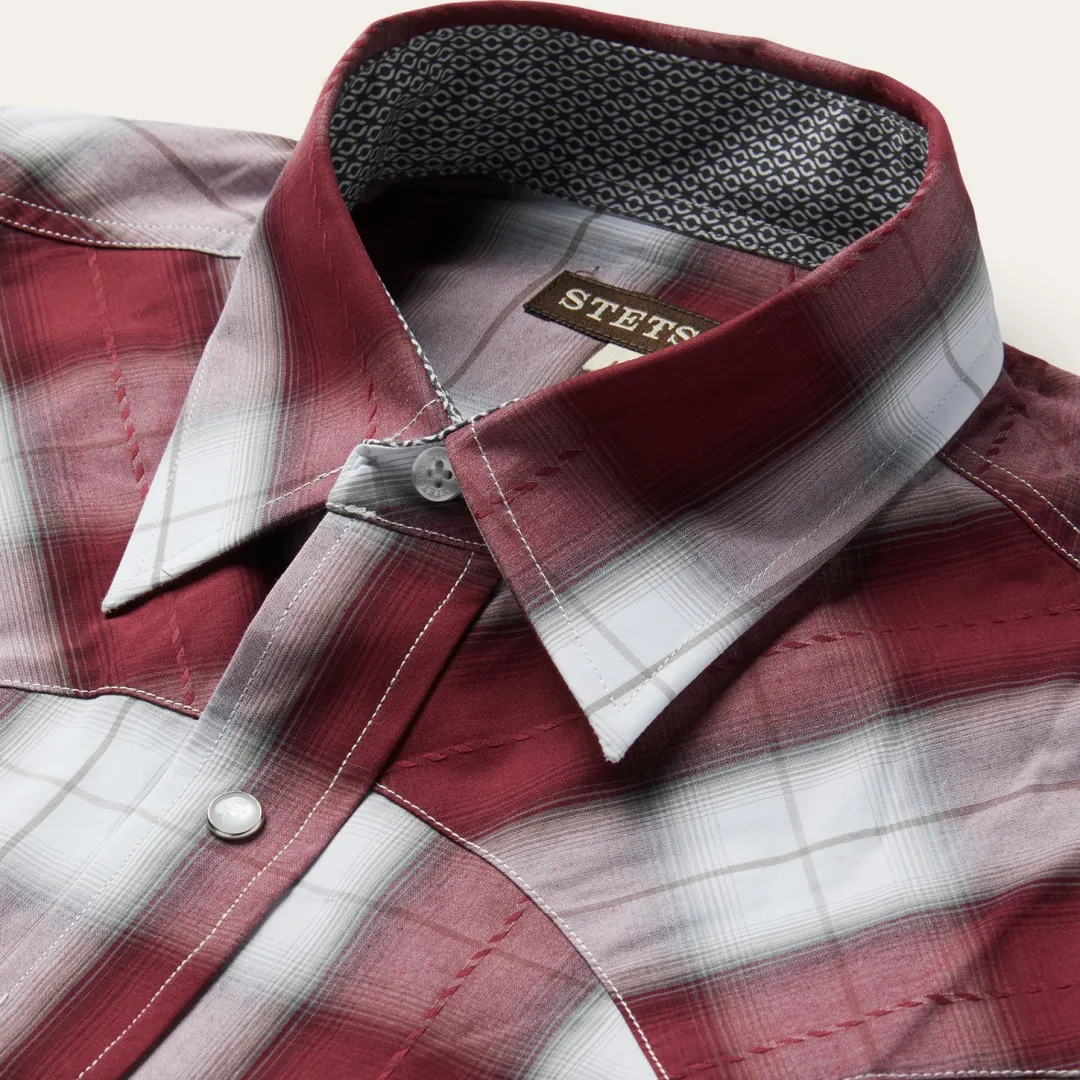 Shadow Plaid Western Shirt-Stetson
