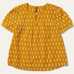 Short-Sleeved Aztec Blouse-Stetson Hot