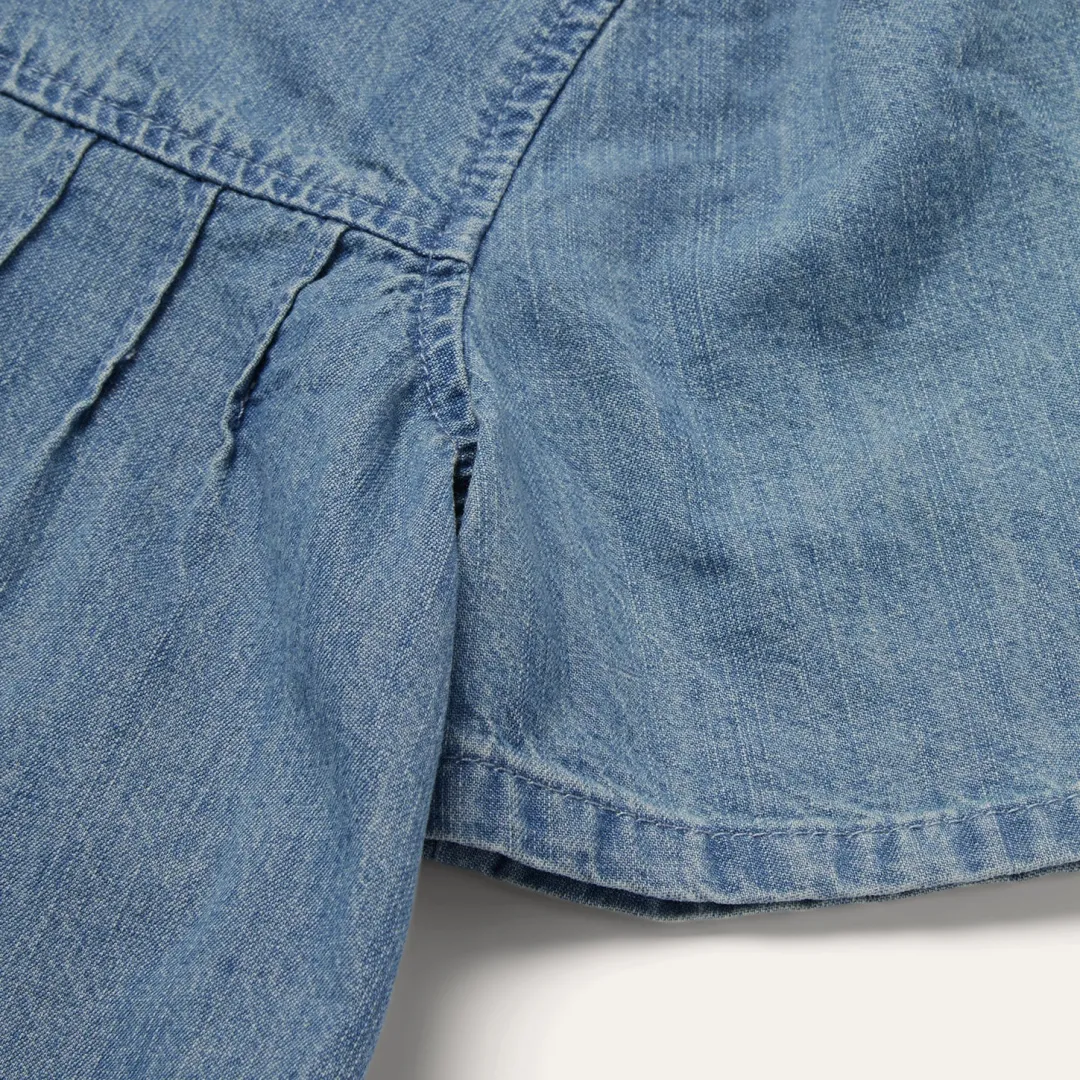 Short-Sleeved Denim Blouse-Stetson Hot