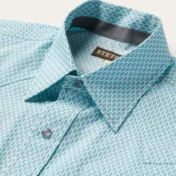 Silver Diamond Neat Print Western Shirt-Stetson Discount
