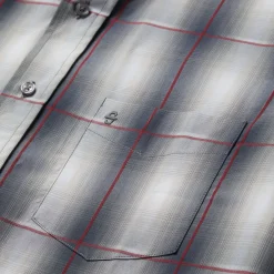 Smoke Ombre Plaid Button Front Shirt-Stetson