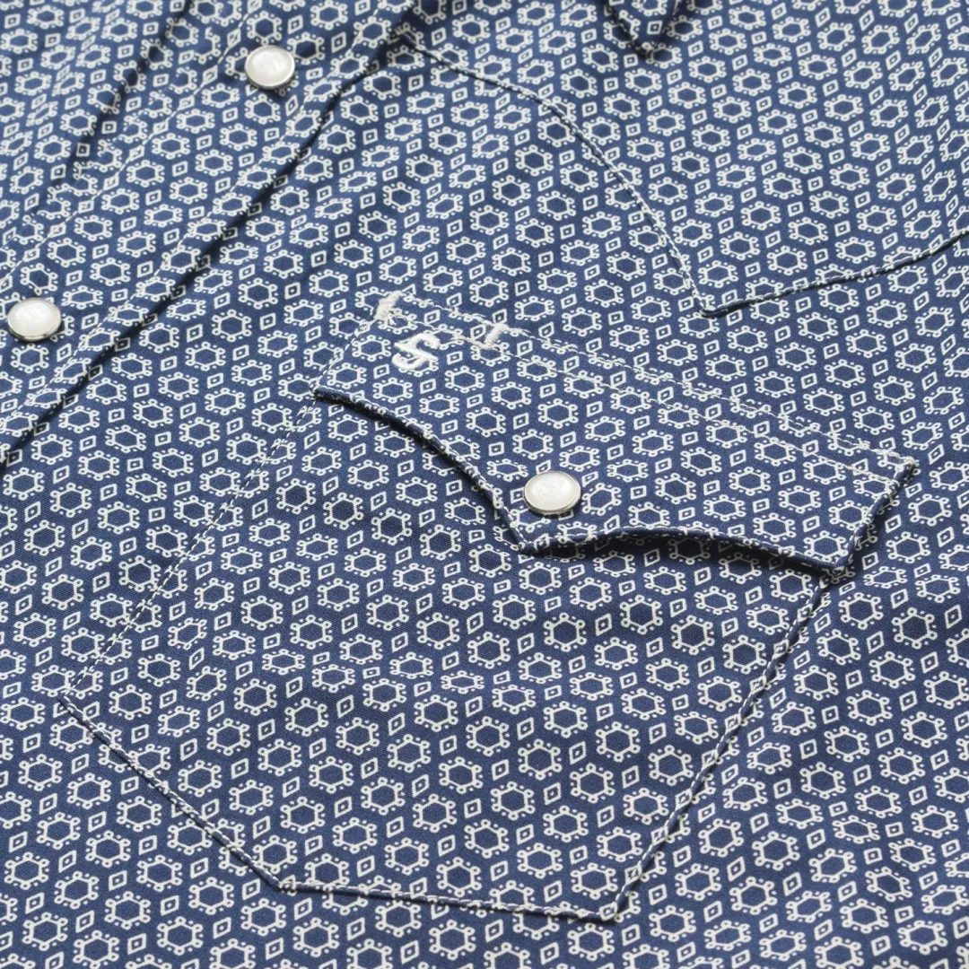 Snap Front Shirt in Deep-Stetson Best