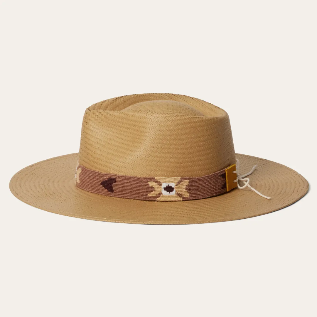 Sol Straw Fedora-Stetson New