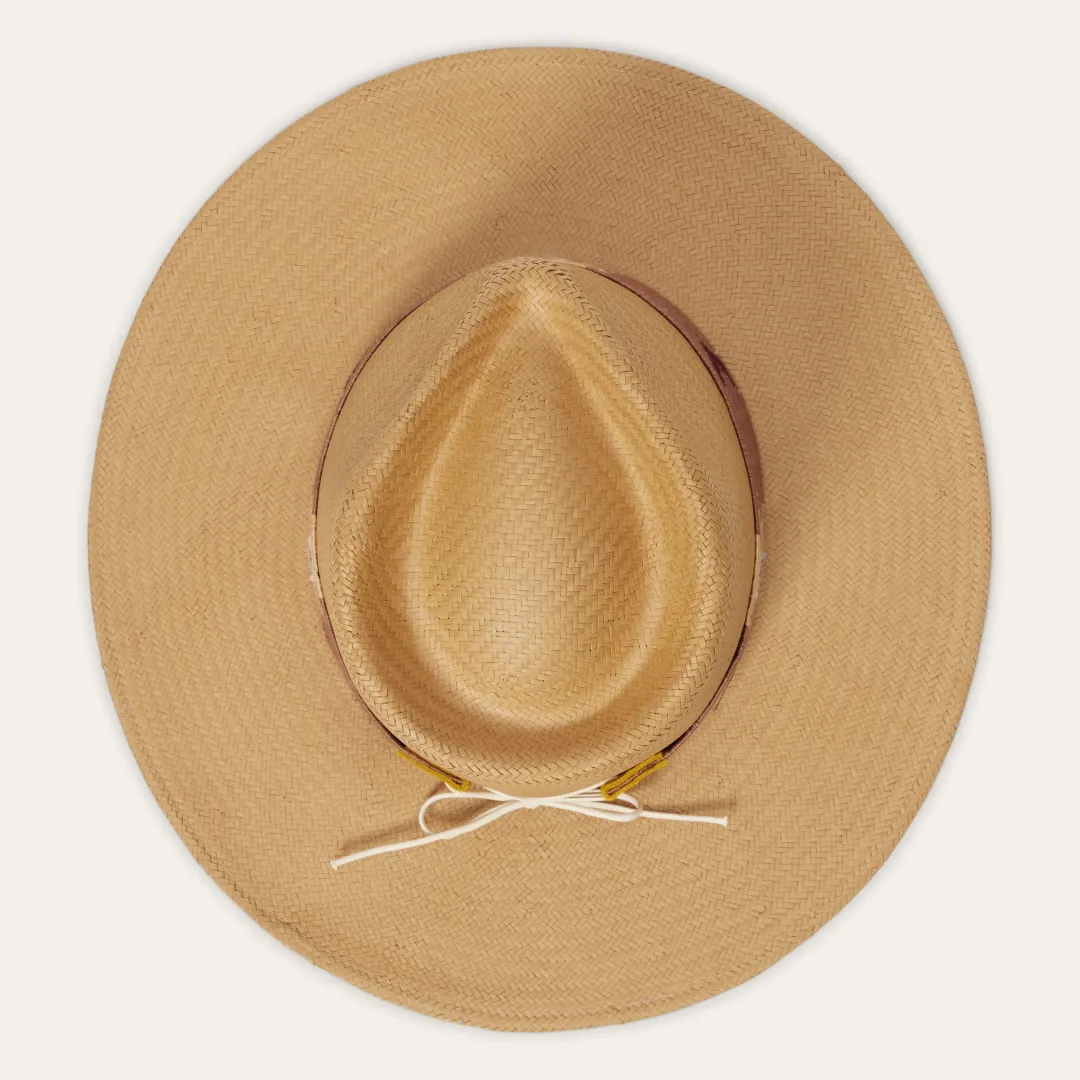Sol Straw Fedora-Stetson New