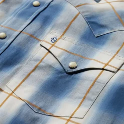 Steel Ombre Plaid Western Shirt-Stetson Outlet