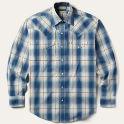 Steel Ombre Plaid Western Shirt-Stetson Sale
