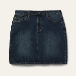 Stretch Denim 5-Pocket Skirt-Stetson New