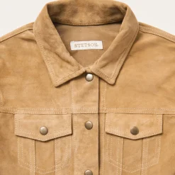 Suede Denim Shirt Jacket-Stetson Outlet