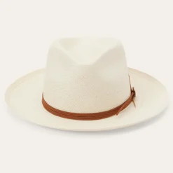 Tallahassee Shantung Straw Fedora-Stetson New