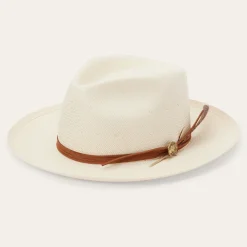 Tallahassee Shantung Straw Fedora-Stetson New