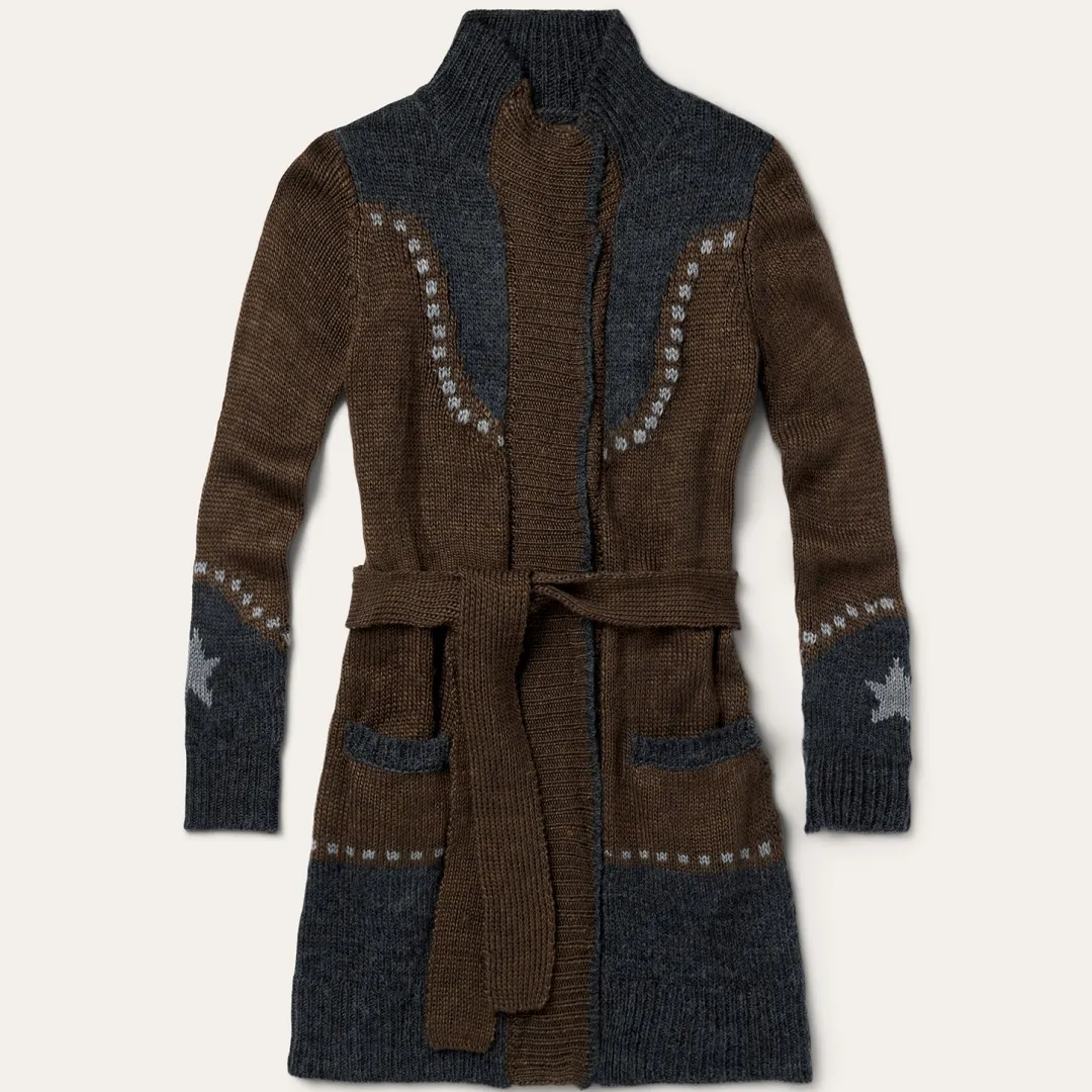 Vintage Steer Head Cardigan-Stetson Hot