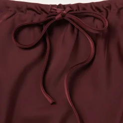 Wine Satin Skirt-Stetson Best