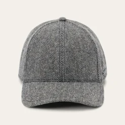 Wool Herringbone Baseball Cap-Stetson