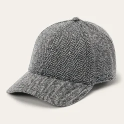 Wool Herringbone Baseball Cap-Stetson