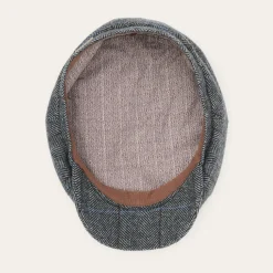 Wool Herringbone Hatteras Cap-Stetson