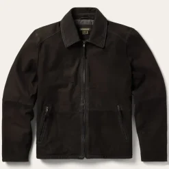 Zip Front Suede Leather Jacket-Stetson Sale